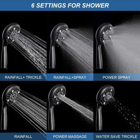 American Imaginations Wall Mount CUPC Approved Stainless Steel Shower Head In Black Color AI-34367